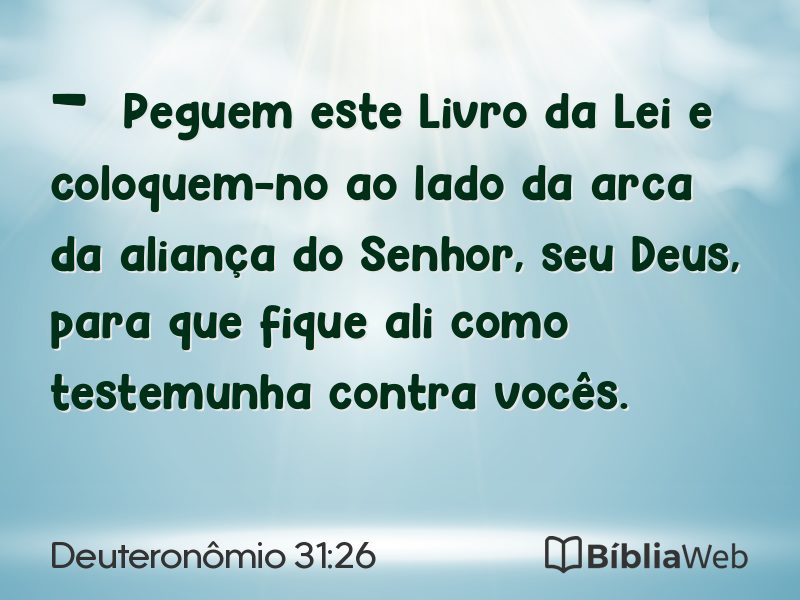 Deuteronômio 31:26 em imagem para compartilhar