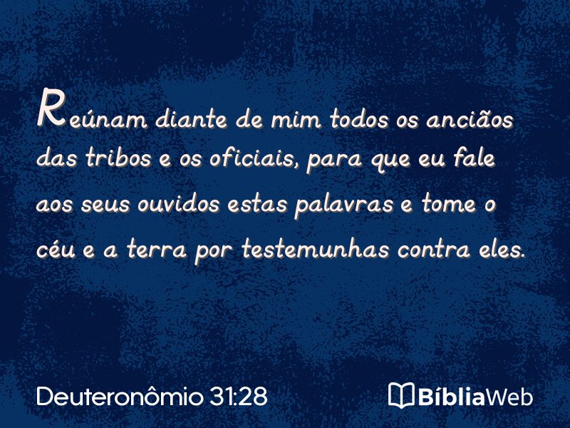 Deuteronômio 31:28 em imagem para compartilhar