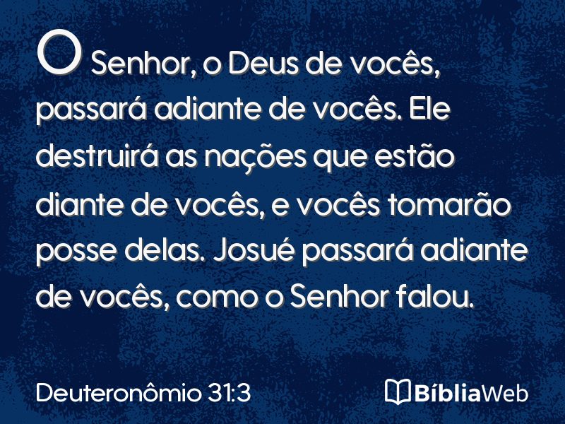 Deuteronômio 31:3 em imagem para compartilhar
