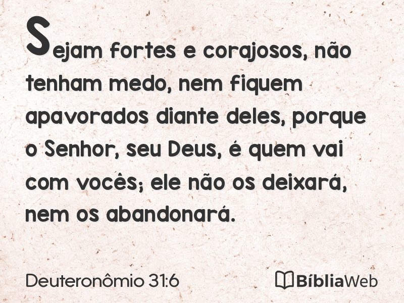 Deuteronômio 31:6 em imagem para compartilhar