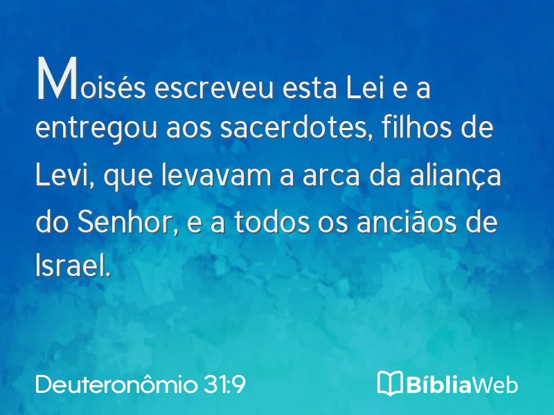 Deuteronômio 31:9 em imagem para compartilhar