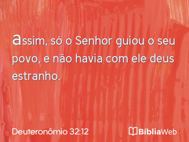 Deuteronômio 32:12 em imagem para compartilhar
