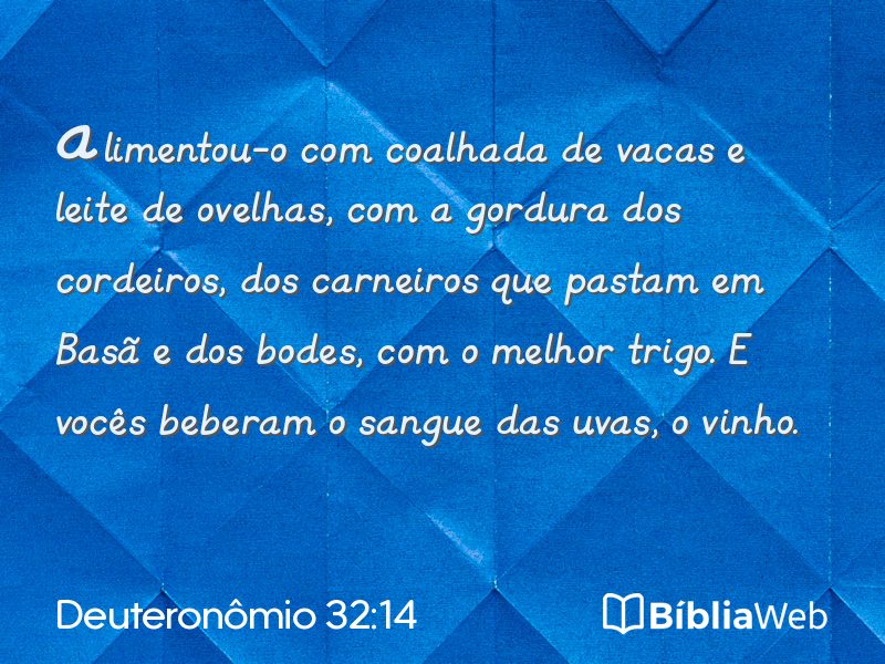 Deuteronômio 32:14 em imagem para compartilhar