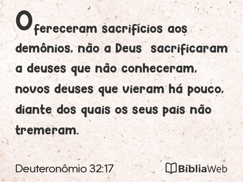 Deuteronômio 32:17 em imagem para compartilhar