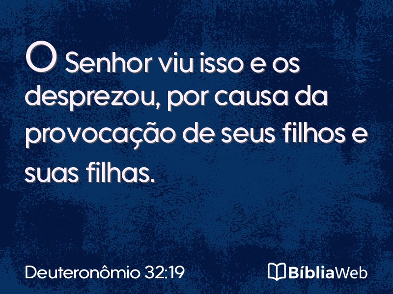 Deuteronômio 32:19 em imagem para compartilhar