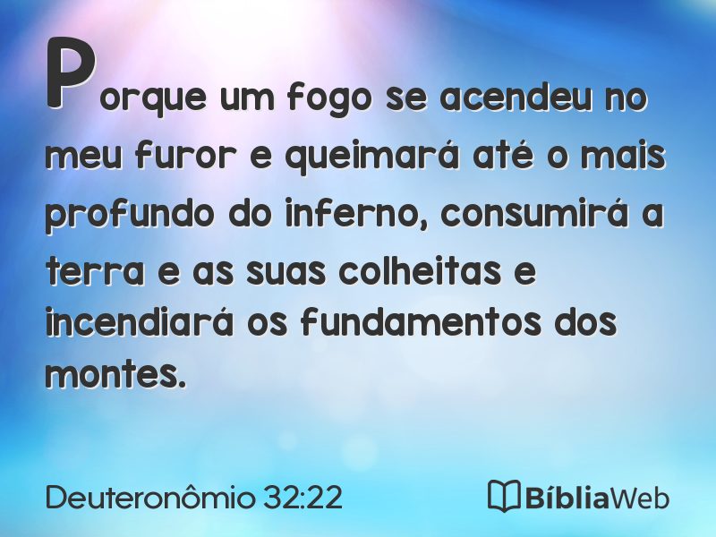 Deuteronômio 32:22 em imagem para compartilhar