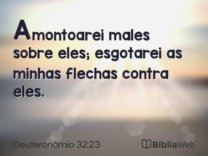 Deuteronômio 32:23 em imagem para compartilhar