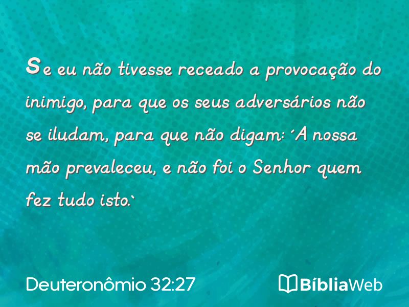 Deuteronômio 32:27 em imagem para compartilhar