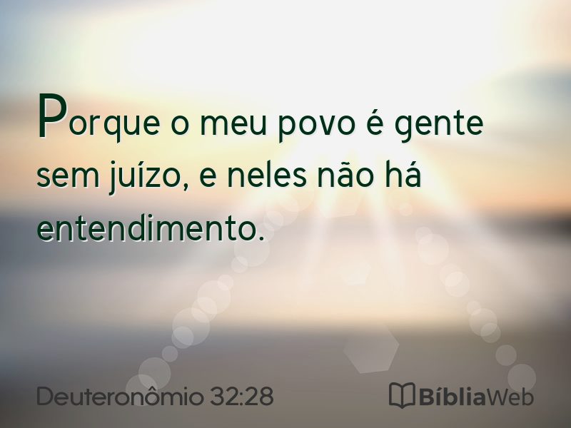 Deuteronômio 32:28 em imagem para compartilhar