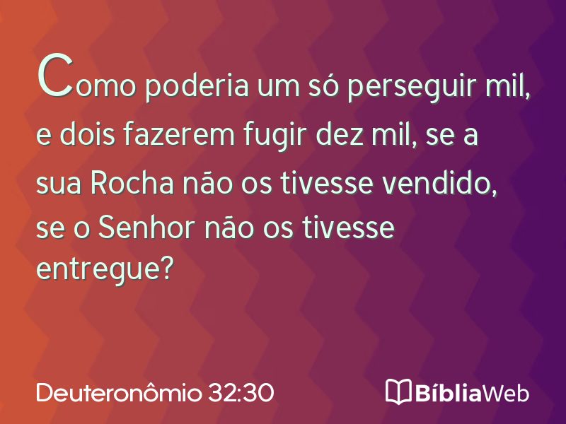 Deuteronômio 32:30 em imagem para compartilhar