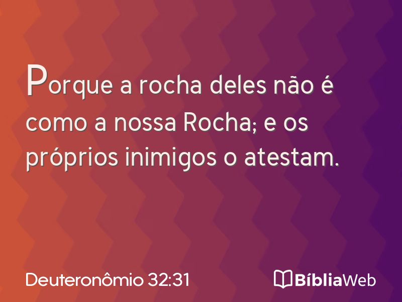 Deuteronômio 32:31 em imagem para compartilhar