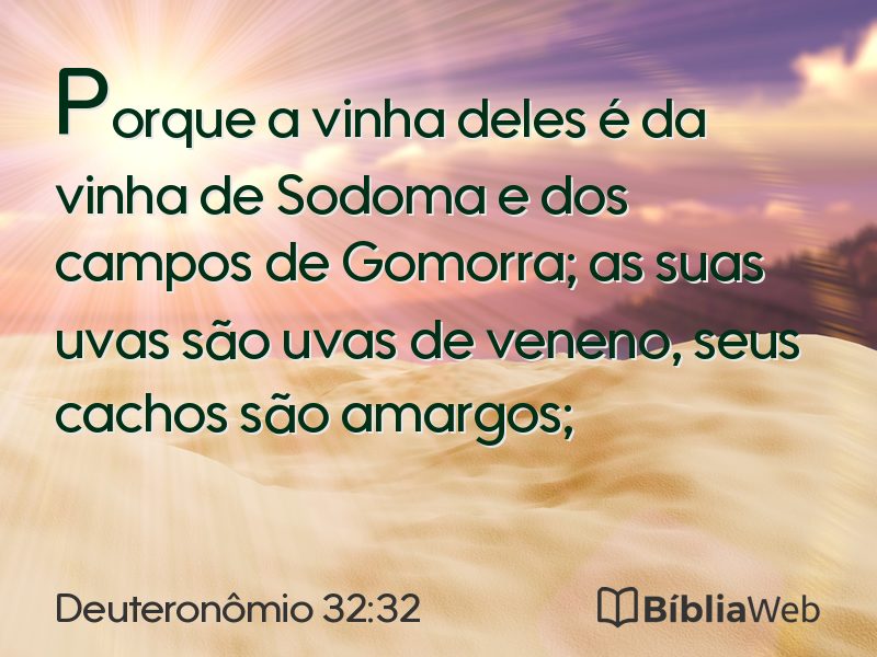Deuteronômio 32:32 em imagem para compartilhar