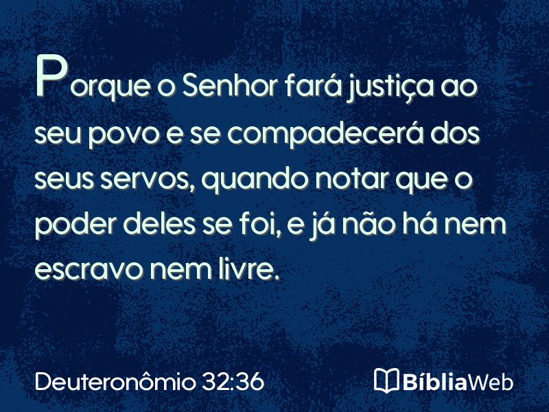 Deuteronômio 32:36 em imagem para compartilhar