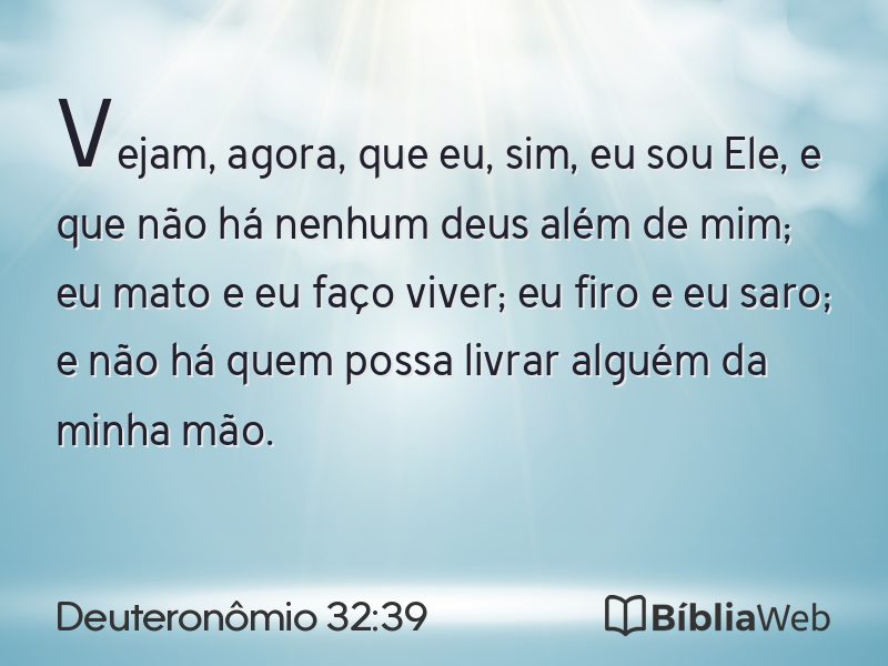 Deuteronômio 32:39 em imagem para compartilhar