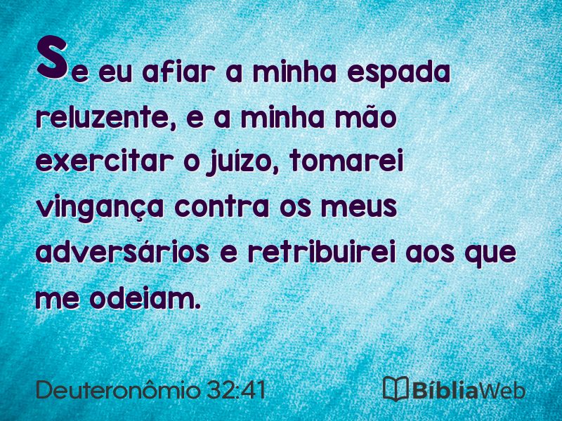 Deuteronômio 32:41 em imagem para compartilhar