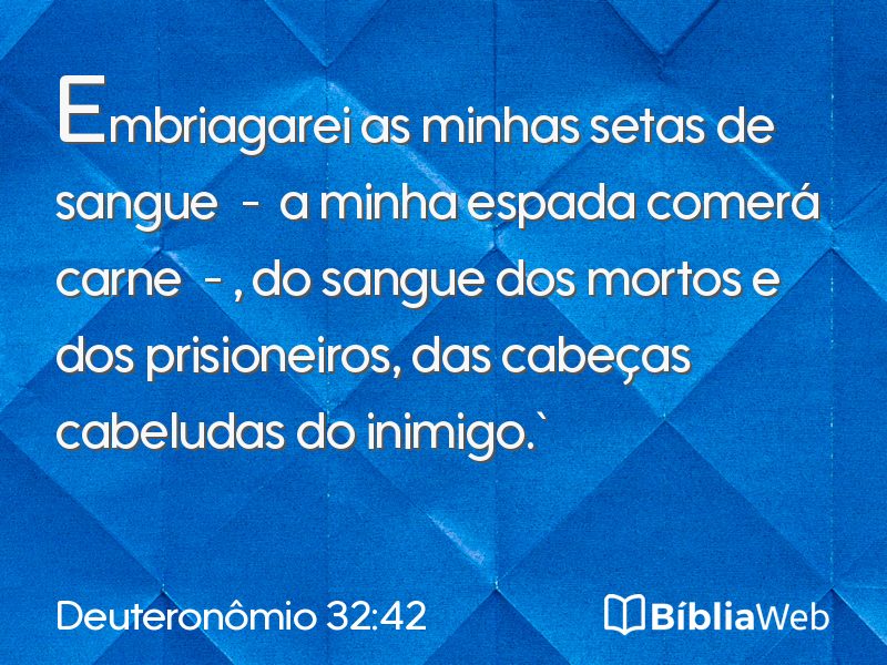 Deuteronômio 32:42 em imagem para compartilhar