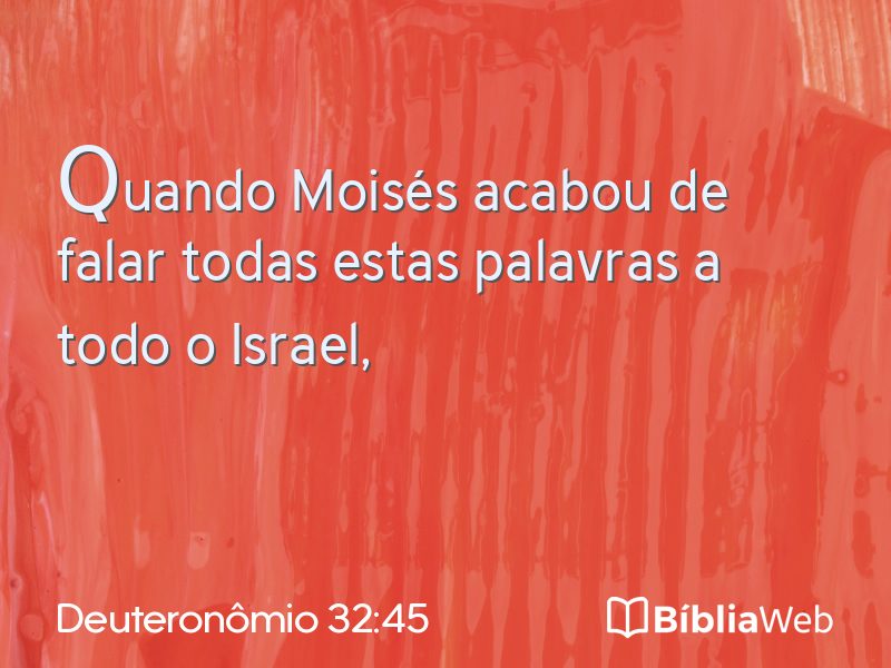 Deuteronômio 32:45 em imagem para compartilhar