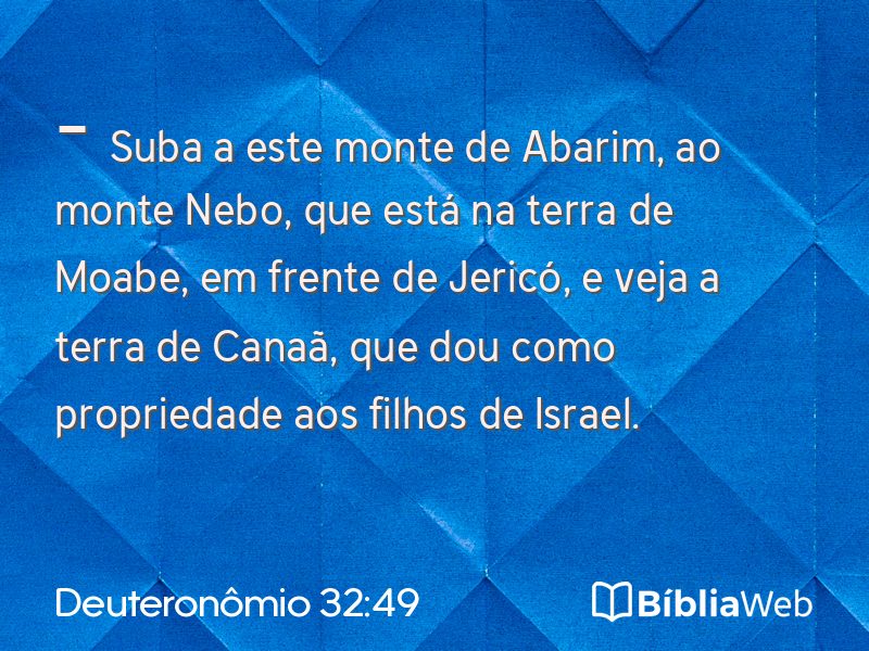 Deuteronômio 32:49 em imagem para compartilhar