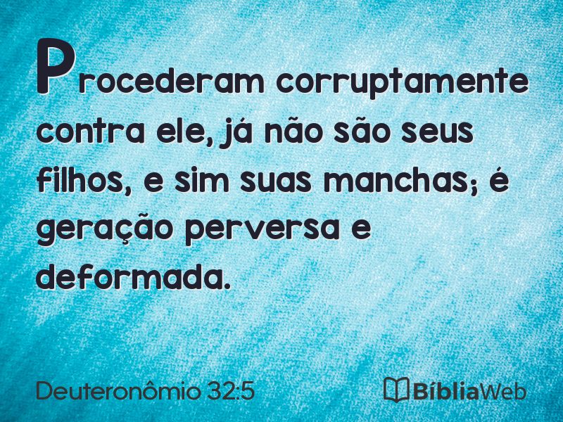 Deuteronômio 32:5 em imagem para compartilhar