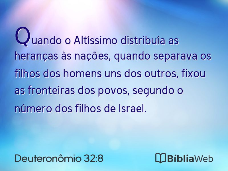 Deuteronômio 32:8 em imagem para compartilhar