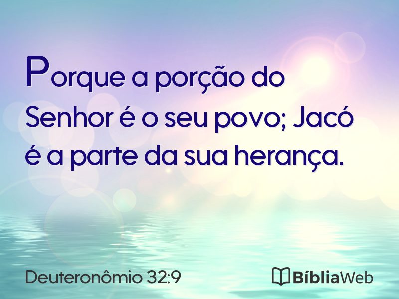 Deuteronômio 32:9 em imagem para compartilhar
