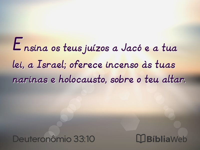 Deuteronômio 33:10 em imagem para compartilhar