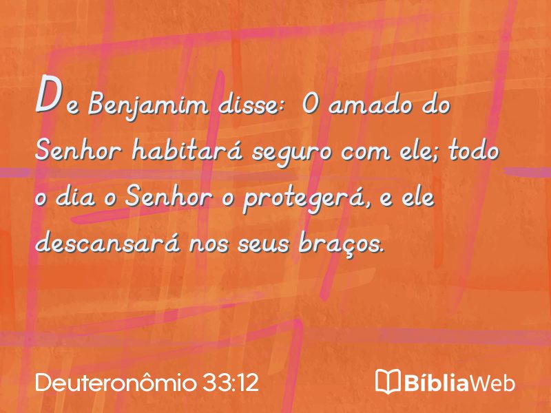 Deuteronômio 33:12 em imagem para compartilhar