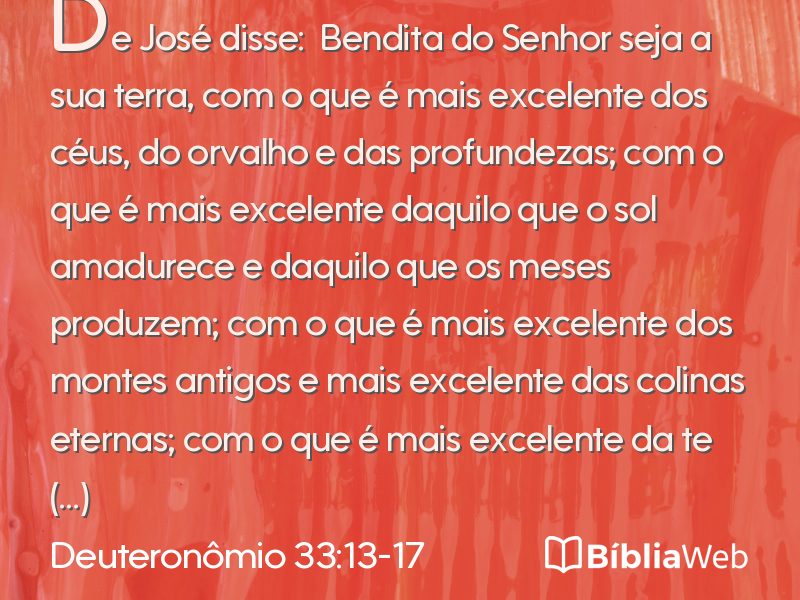 Deuteronômio 33:13-17 em imagem para compartilhar