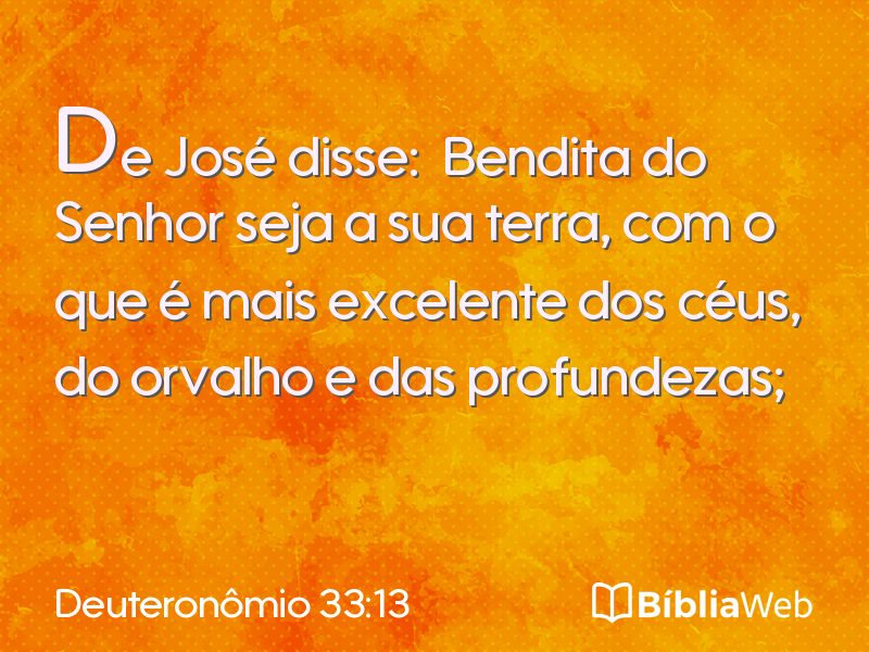Deuteronômio 33:13 em imagem para compartilhar