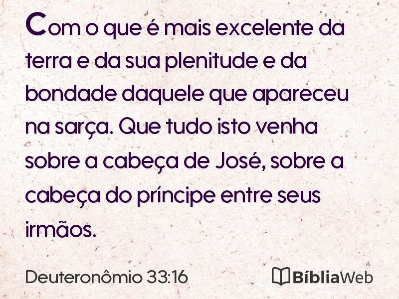 Deuteronômio 33:16 em imagem para compartilhar