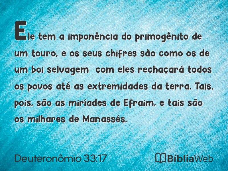 Deuteronômio 33:17 em imagem para compartilhar