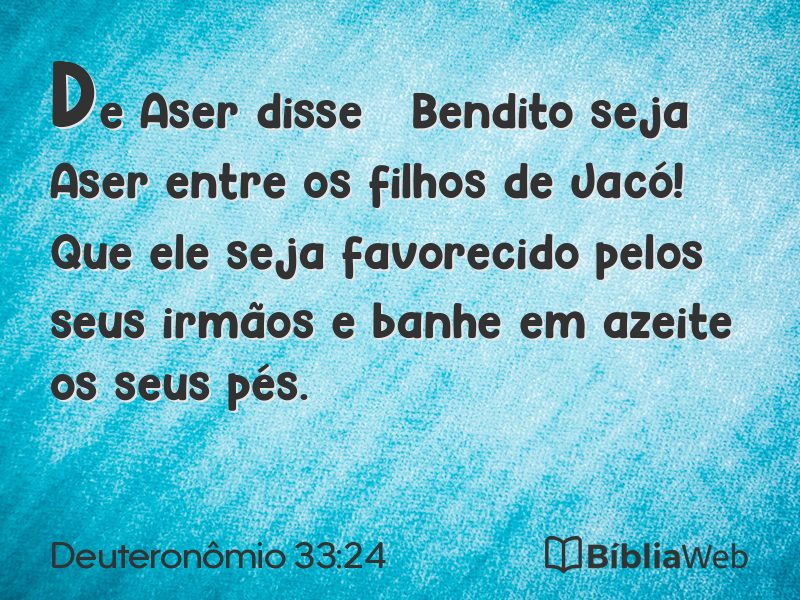Deuteronômio 33:24 em imagem para compartilhar
