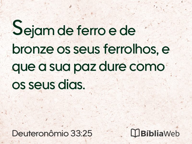 Deuteronômio 33:25 em imagem para compartilhar
