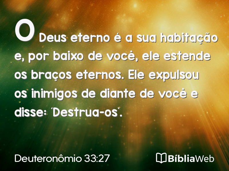 Deuteronômio 33:27 em imagem para compartilhar