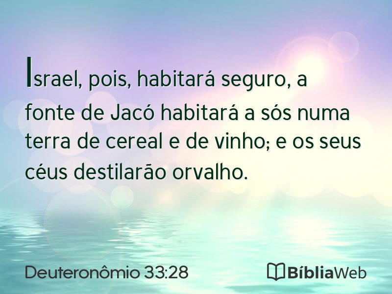 Deuteronômio 33:28 em imagem para compartilhar