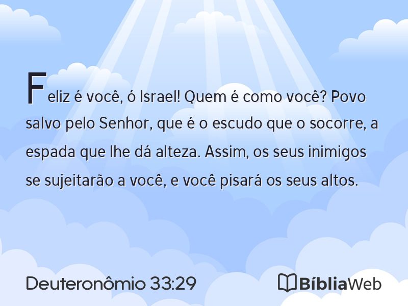 Deuteronômio 33:29 em imagem para compartilhar