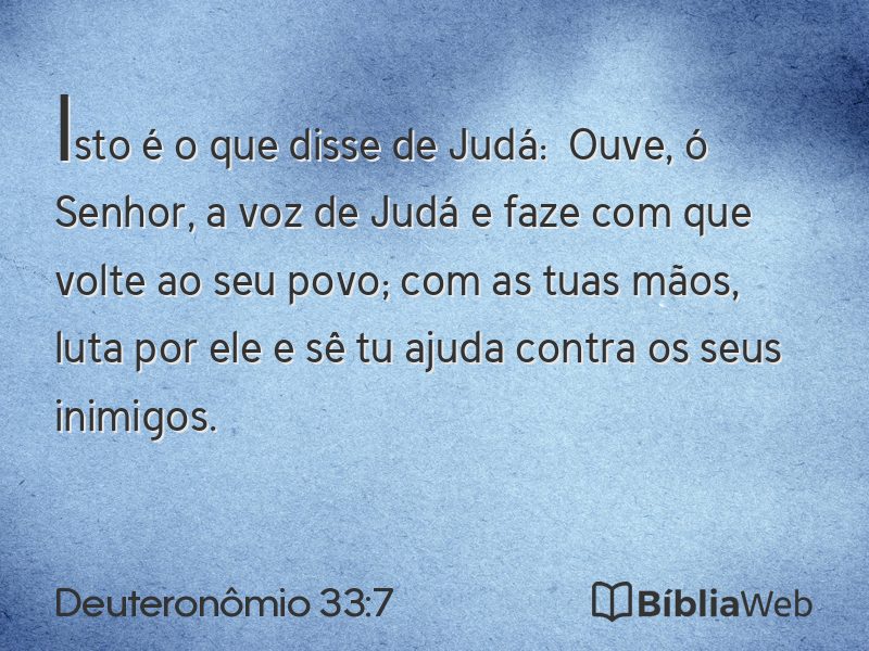 Deuteronômio 33:7 em imagem para compartilhar