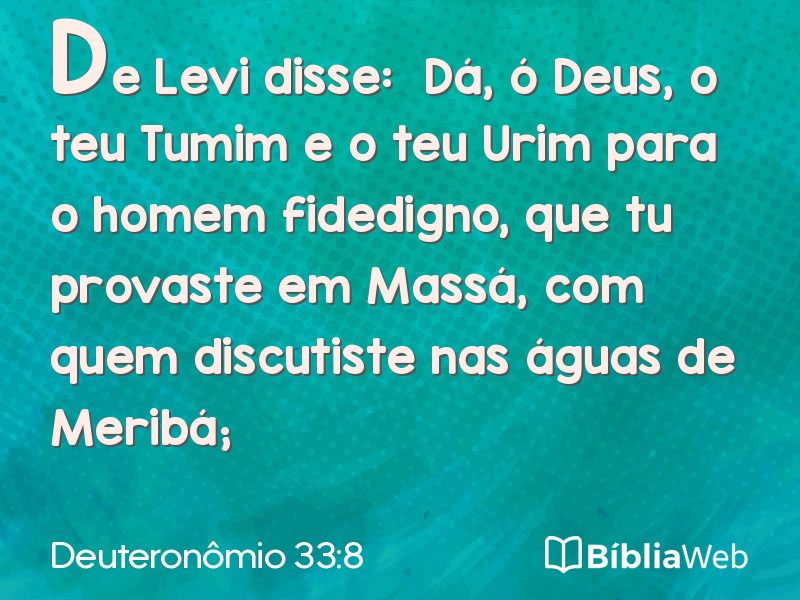 Deuteronômio 33:8 em imagem para compartilhar