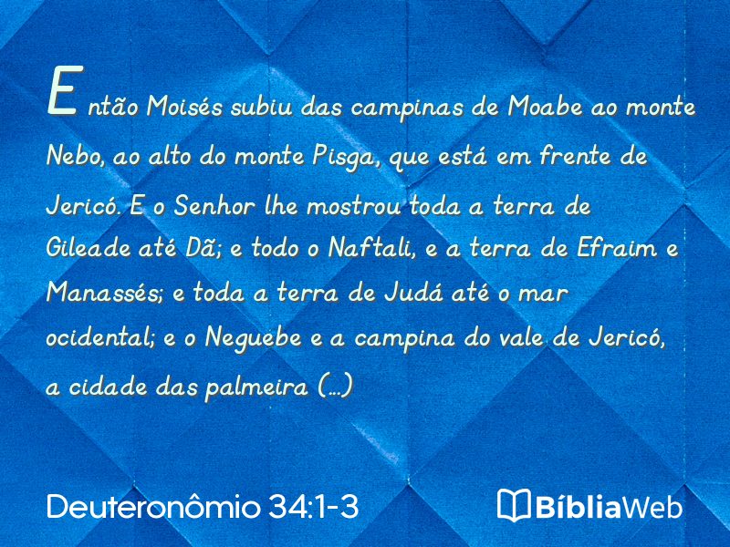Deuteronômio 34:1-3 em imagem para compartilhar
