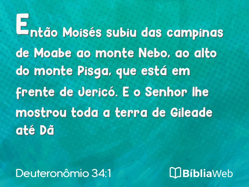 Deuteronômio 34:1 em imagem para compartilhar
