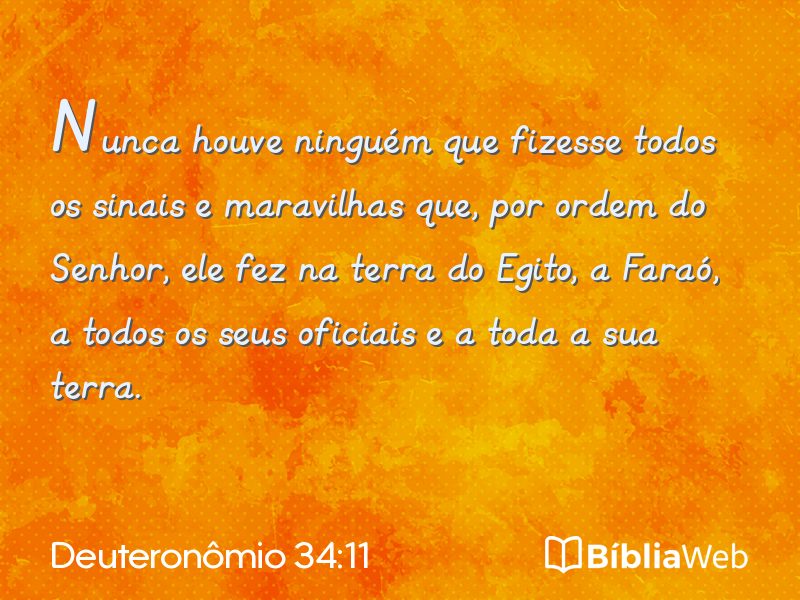 Deuteronômio 34:11 em imagem para compartilhar