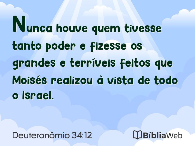 Deuteronômio 34:12 em imagem para compartilhar