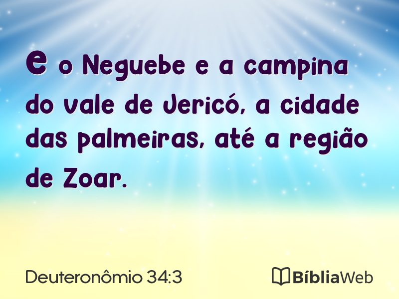 Deuteronômio 34:3 em imagem para compartilhar