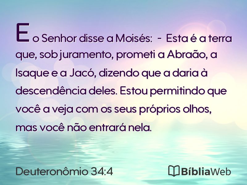 Deuteronômio 34:4 em imagem para compartilhar