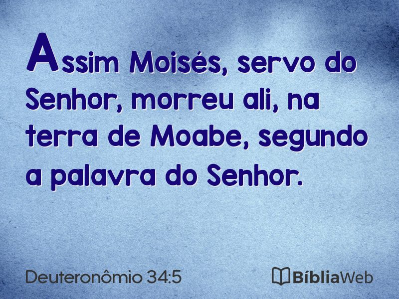 Deuteronômio 34:5 em imagem para compartilhar
