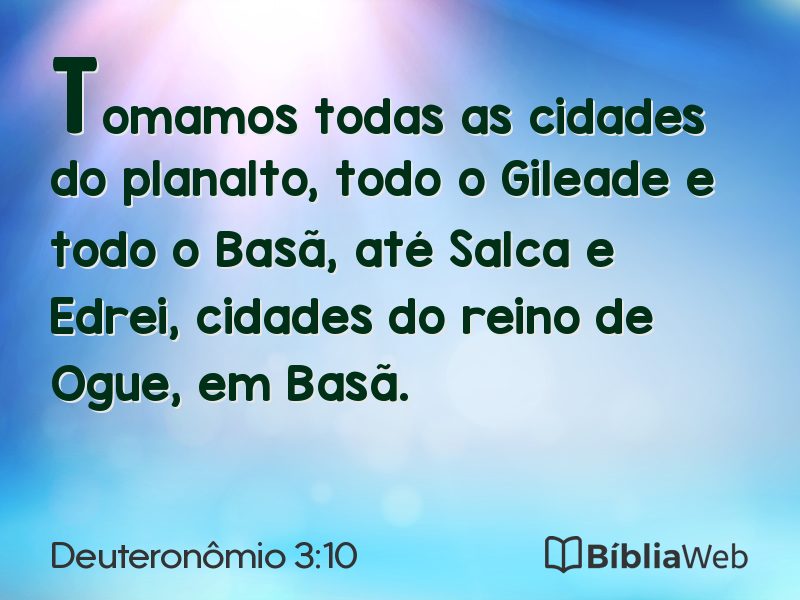 Deuteronômio 3:10 em imagem para compartilhar