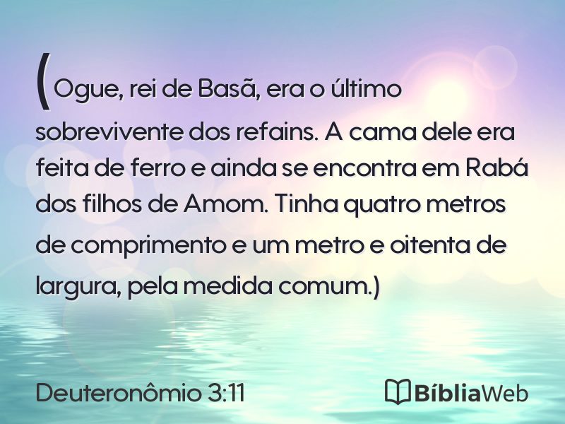 Deuteronômio 3:11 em imagem para compartilhar