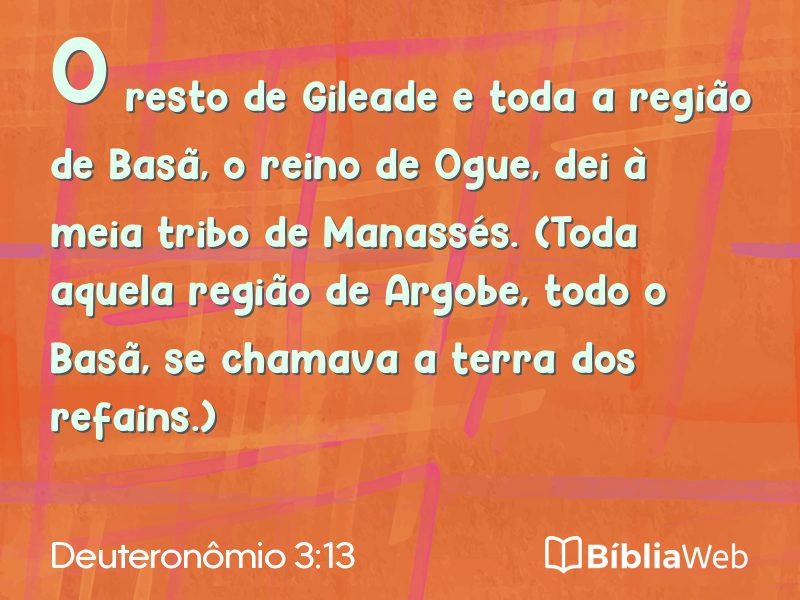 Deuteronômio 3:13 em imagem para compartilhar