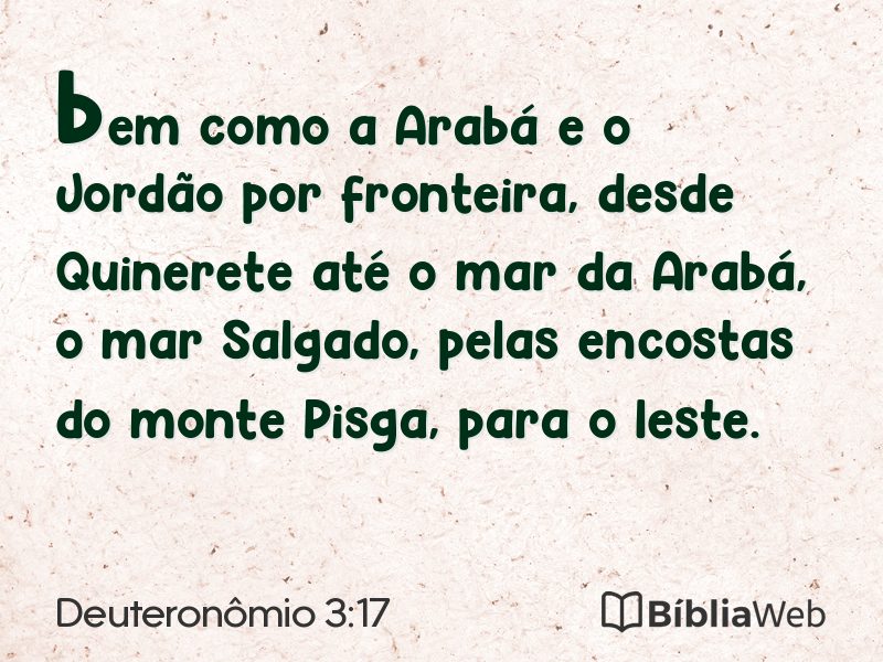 Deuteronômio 3:17 em imagem para compartilhar