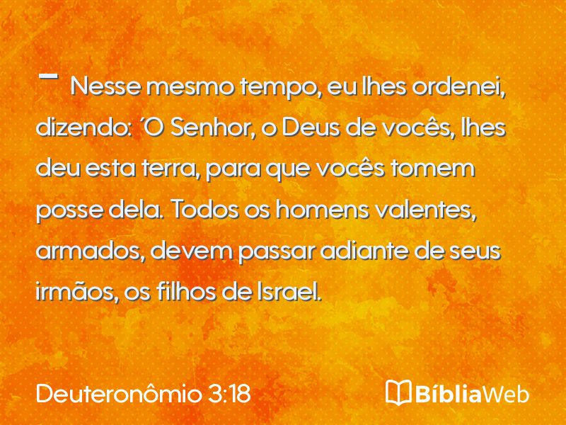Deuteronômio 3:18 em imagem para compartilhar